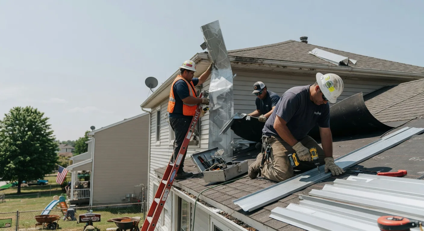 Storm Damage Metal Roof Repair in Troy Mills, IA